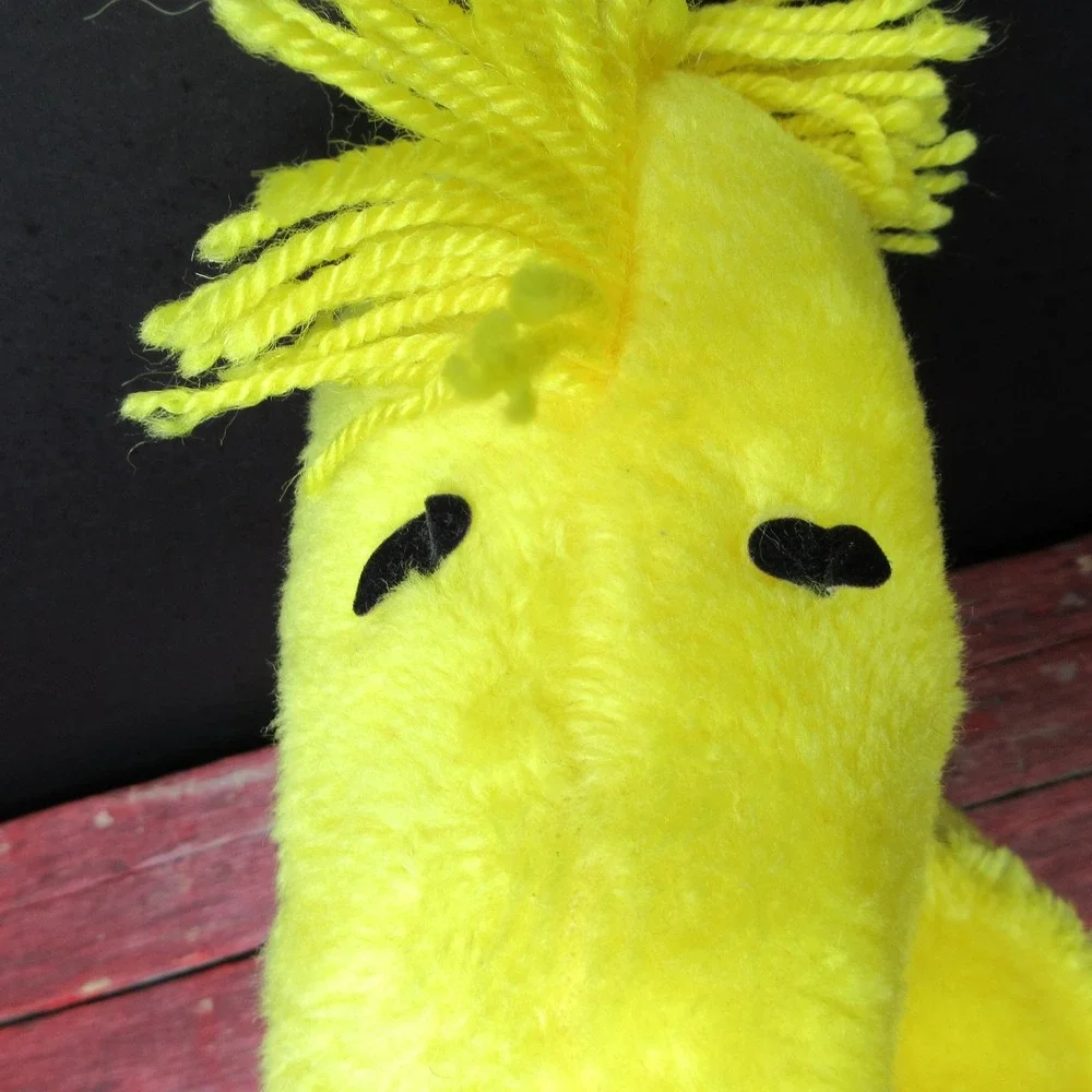 Vintage Warner Bros. Peanuts Woodstock Yellow Bird Plush Stuffed Animal Toy 9